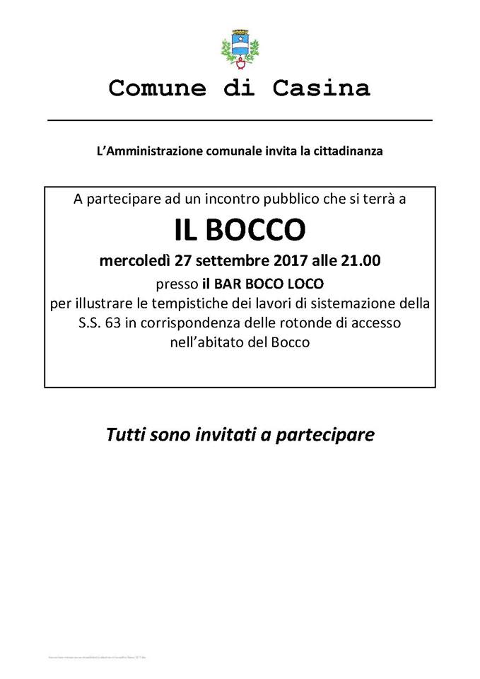 Incontro informativo sui lavori SS63